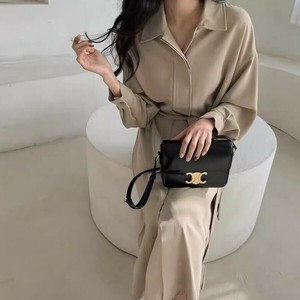 シャツワンピース ロング