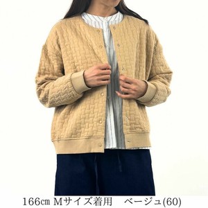 2025春夏バスケット フクレ ジャカード カーディガン きれいめ 普段使い 長袖 接結ニット  noj-skhk4756