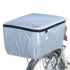 【雨具】【自転車用品】ファスナー式バスケットカバー (リヤータイプ)　シルバー　KW-220