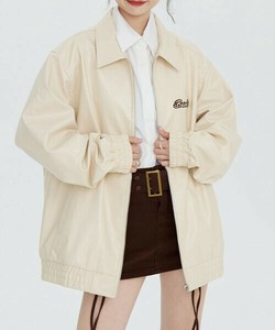 【HOOK】for girls オーバーサイズPUレザージャケット レディース ジャケット PU