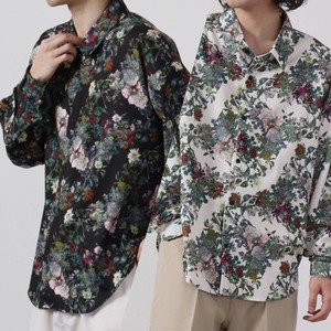 Button Shirt Flower black