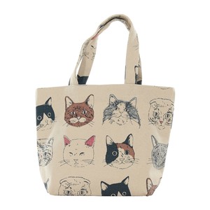 Tote Bag Beige Cat Pocket Mini-tote 30 x 20cm