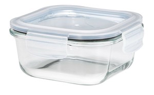 耐熱ガラス保存容器3P　スクエア　冷凍保存/レンジOK/ガラス製/正方形/オーブンOK/食洗機OK