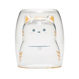 耐熱ネコグラス　トラ　コップ/ギフト/動物/猫/かわいい