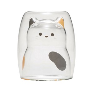耐熱ネコグラス　ミケ　コップ/ギフト/動物/猫/かわいい