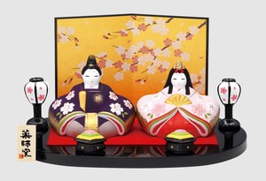 錦彩風雅桜親王雛 【日本製 桃の節句】