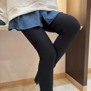 裏起毛ストレッチレギンス/ビッグトップスコーデ◎