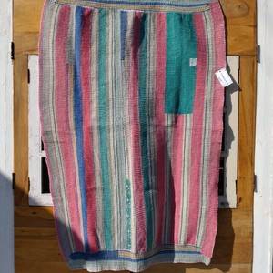 Multi-use Cover Quilt Colored Stripe Vintage 100 x 150cm 1-pcs