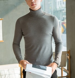 Sweater/Knitwear High-Neck Men's Cut-and-sew [A/W]
