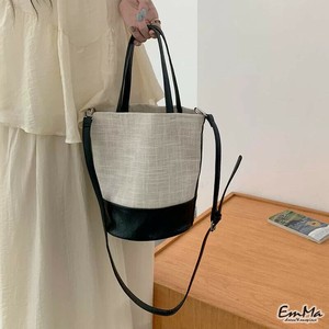 バケットバッグ 帆布 PU 2way ハンドバッグ 上品 オールシーズン  【2025SS】 WU1381