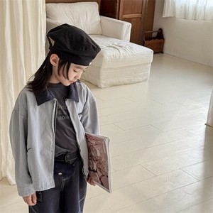 韓国スタイル 2色6サイズ ジャケット ファスナー ポケット 長袖