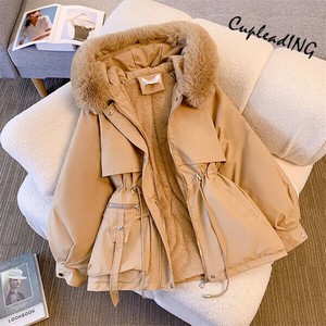 2025 秋冬 早い者勝ち 中綿ジャケット ベルベット入り 綿服 毛皮一体型コート 防寒ジャケット コート