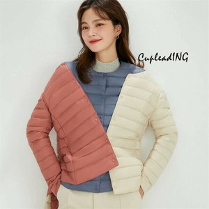 【定番商品】早い者勝ち 薄手 ダウンジャケット レディース 上品映え エレガント 冬 ラウンドネック コート
