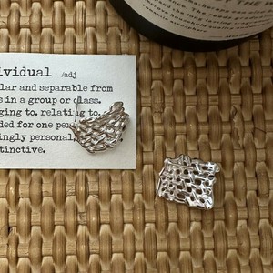 Pierced Earrings Silver Post silver [2024 NEW]