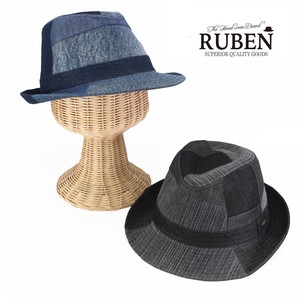 ルーベン(RUBEN) デニムパッチワーク中折れハット オールシーズン