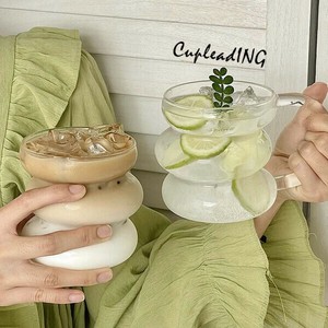 ◆◆大人気◆◆激安セール ラテカップ 取っ手付き 毛虫型 カクテルカップ 冷たい飲み物カップ ミルクカップ