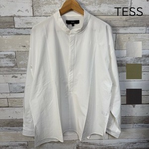 【TESS】バンドカラープルオーバーシャツ「2025春夏新作」