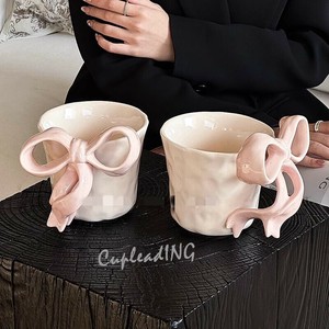 人気上昇 INSスタイル 可愛い 陶磁器カップ 水飲みカップ マグカップ 立体蝶ネクタイ コーヒーカップ