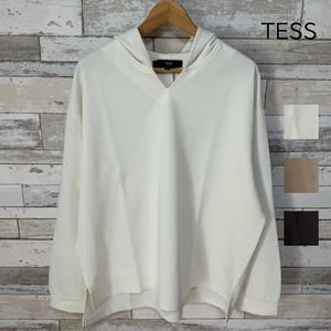 【TESS】キーネックサイドスリットプルパーカー　「2025春夏新作」