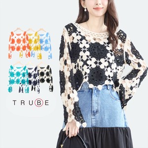 【2025新作】【M〜L】カラフルレースフラワートップス(N12-173) (5号店）FM5