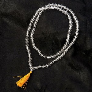 インドの数珠 108珠 - 天然水晶 クリスタル - 約42cm
