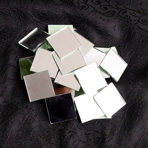 【およそ30枚入】正方形鏡セット　たてよこ　約2.5cmx2.5cm