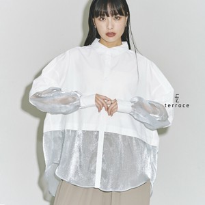 Button Shirt/Blouse Sheer Shiny | Import Japanese products at wholesale  prices - SUPER DELIVERY