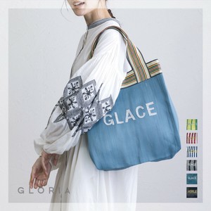 Tote Bag Embroidered Logo Stripe Square [S/S NEW]