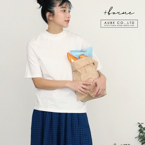 T-shirt High-Neck Cotton Cut-and-sew 5/10 length [2025 NEW] S/S