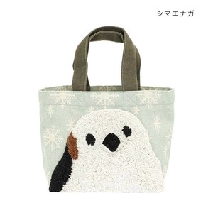 【ランチトート】ぽこもこキャンバストート シマエナガ アニマル
