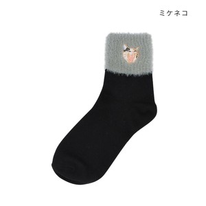 【靴下】靴下 アンクルファー ミケネコ ねこ