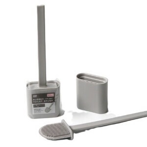 【300】ゴム製トイレブラシケース付 GY