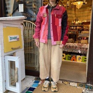 夹克 女士 牛仔外套 男女兼用 男士 红色
