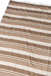 多用毯 浅褐色 竖纹 260cm x 215cm