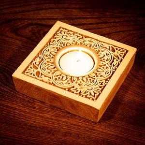 Candle Holder Square Botanica