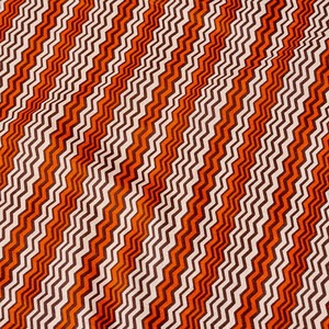 Fabrics Gray White Stripe Orange 1m