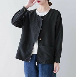 Coat Ladies fashion Round Neck