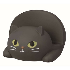 【携帯スタンド】目が光る猫のスマホスタンド くろ ねこ