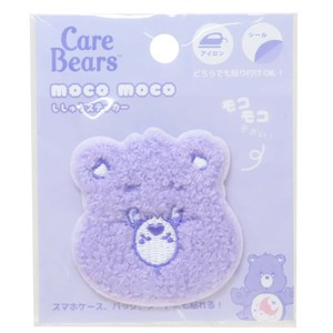 【ワッペン】ケアベア モコモコ刺繍ステッカー スウィートドリームベア