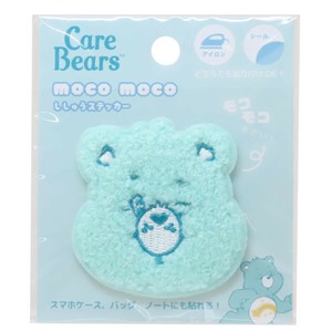 【ワッペン】ケアベア モコモコ刺繍ステッカー ウィッシュベア