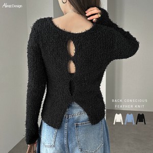 バックコンシャス リブ ニット トップス
