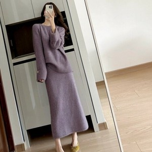 裙式西装套装 女士 毛衣 裙子 2件每组