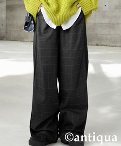 [antiqua] Cropped Pant Ladies fashion Check