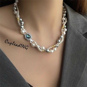 シーズン商品 INSスタイル ネックレス アクセサリー カジュアル パールネックレス ヘアチェーン