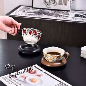 ◆◆大人気◆◆激安セール コーヒーカップ レトロ 朝食カップ ザクロのプリント プレゼント カップセット