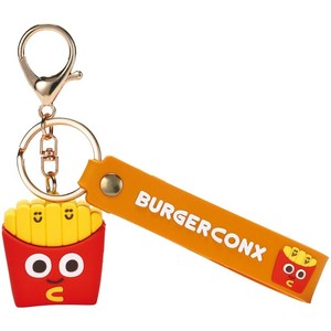 Key Ring Burgers Rubber Mascot Skater