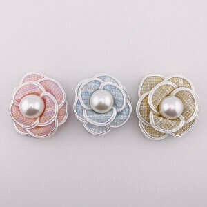 マグネット式　パステル　ミニローズ　ブローチ 　アクセサリー　即納
