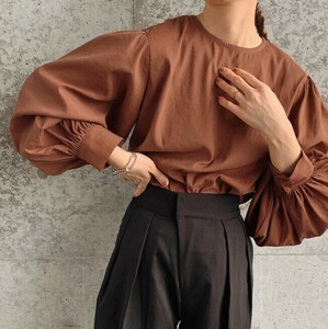 Button Shirt/Blouse Ladies fashion Round Neck