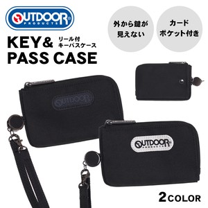 OUTDOORツイル織ネームキーパスケース / ポリエステル ブランド キーケース パスケース 2024新作