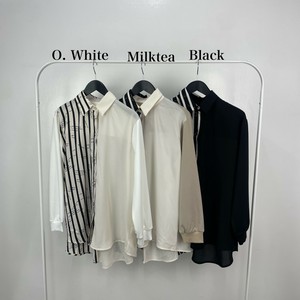 Button Shirt/Blouse Stripe Switching [2025 NEW]
